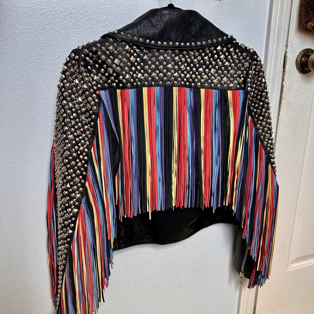 Alice + Olivia Cody studded leather jacket - Picture 9 of 13